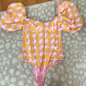 Pink and yellow Zara body suit!